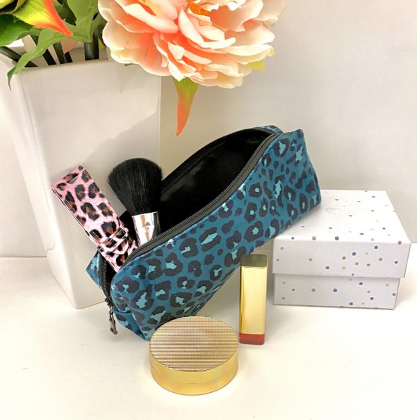 Kosmetiktasche Schwarzer und blauer Leopardenmuster
