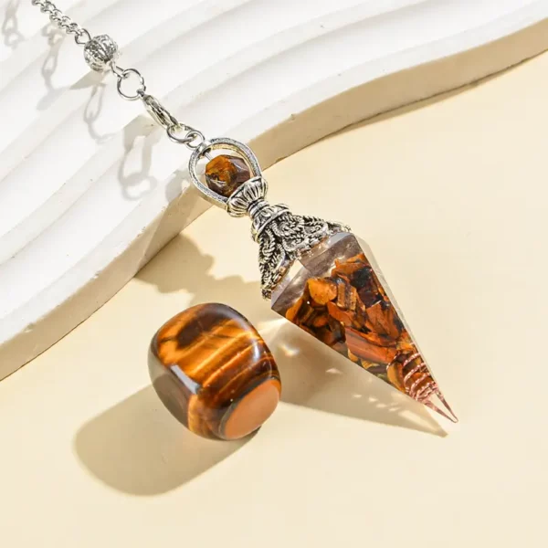 Pendel - Natürlicher Tigerauge-Stein – Bild 5
