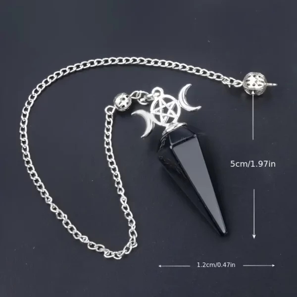Pendule en obsidienne noire – Image 2