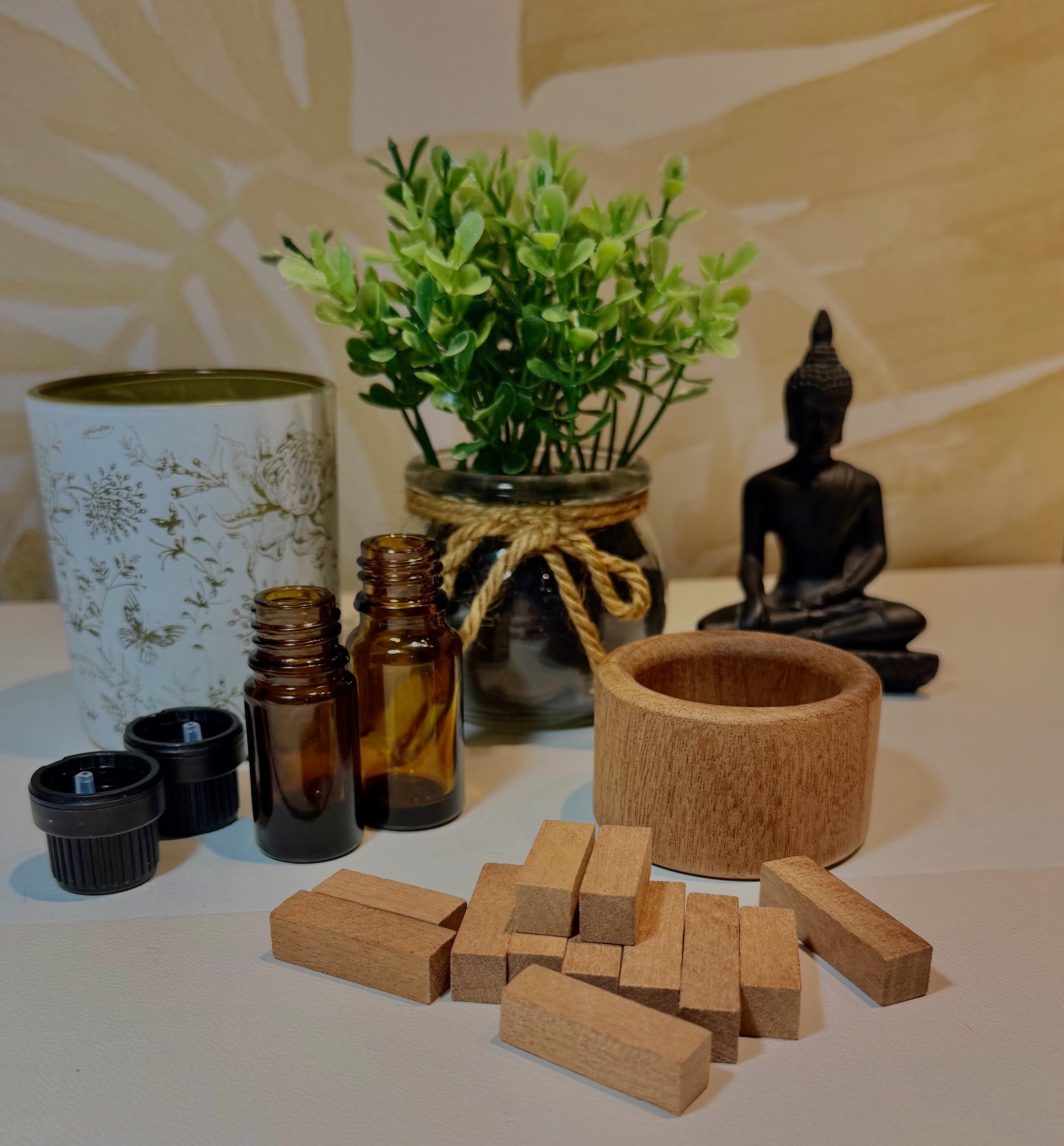 Aromatherapy diffuser made from wood