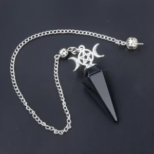 Pendel aus schwarzem Obsidian